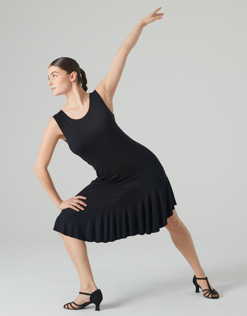 Robe asymétrique Bambou BAILARIN - Élégance pour Danses Latines