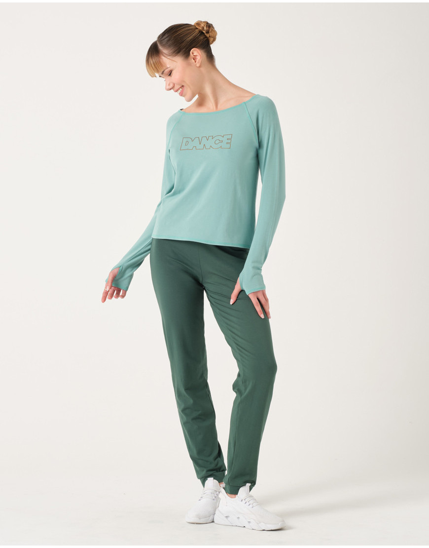 AXELLE SHINE – T‑shirt de danse manches longues en viscose | TEMPS DANSE